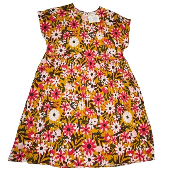 LuLaRoe Dresses & Skirts - LuLaRoe Womens Dress Size‎ XL Lorene Dolman Midi Yellow Pink Floral Pockets NWT